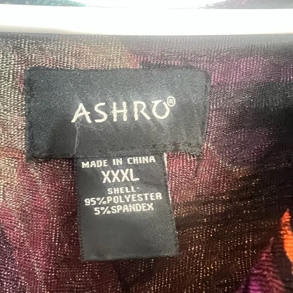 Ashro Colorful Long Sleeve Dress / Plus Size - Picture 7 of 10